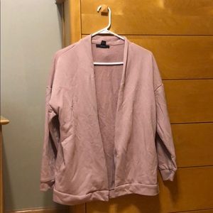 Light pink cardigan size S but fits like a L